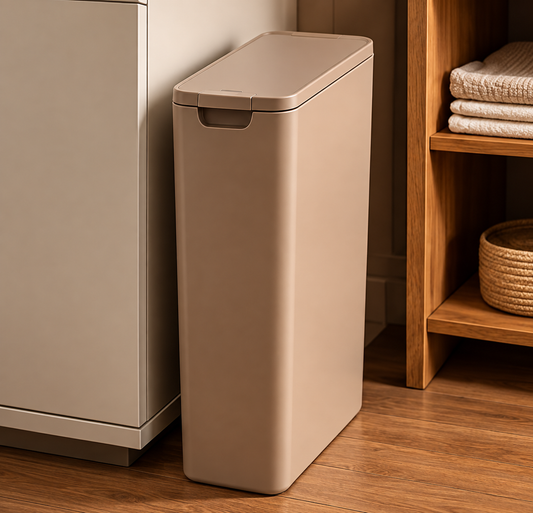 Slimline Narrow-Space Lidded Waste Bin